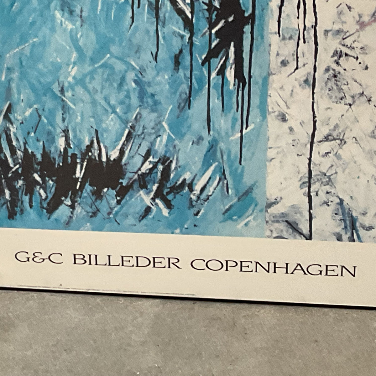 VTG. ZIGI BEN-HAIM "White and Green" 1995 Abstract Exhibition Poster