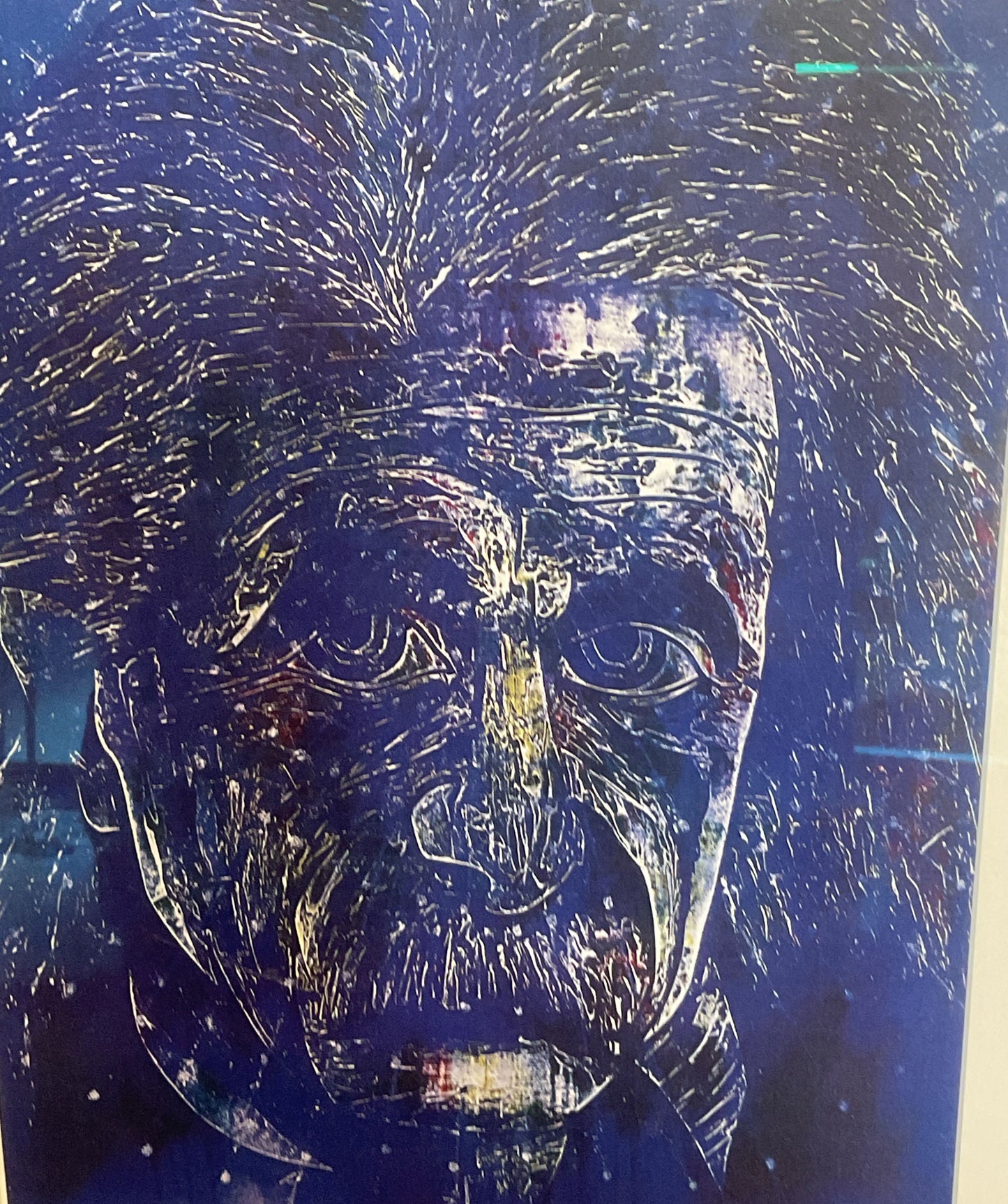 Einstein Framed Etching Print Signed by Pérez Celis