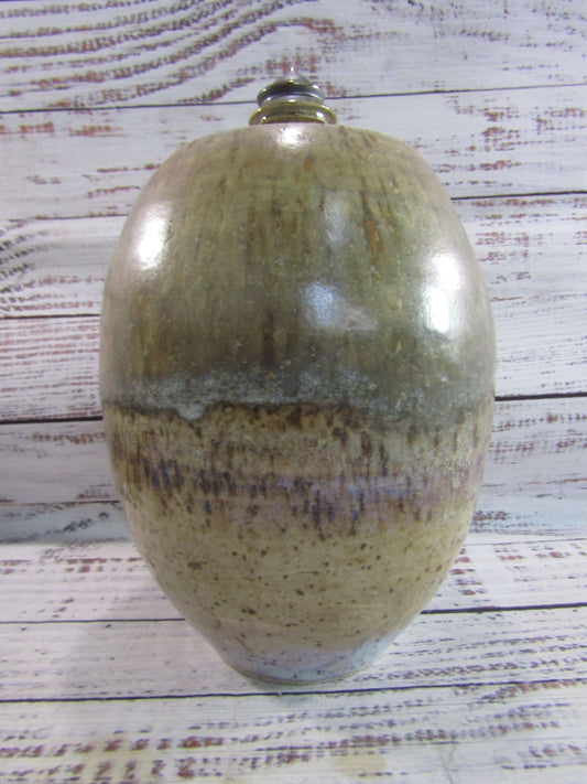 Handcrafted Artist Signed Glazed Ceramic Jar