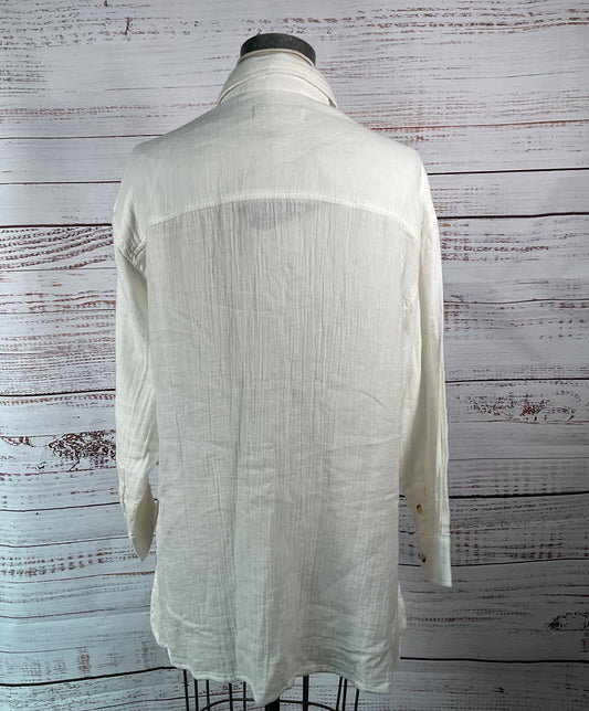 Current/Elliott Double Pocket Button Up Shirt Off White S
