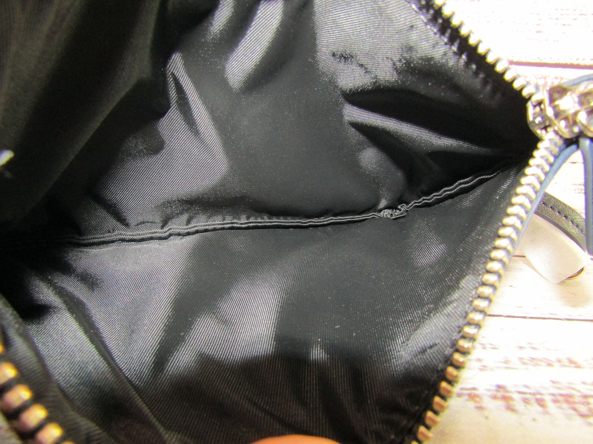 Leatherology Navy Blue Leather Wristlet