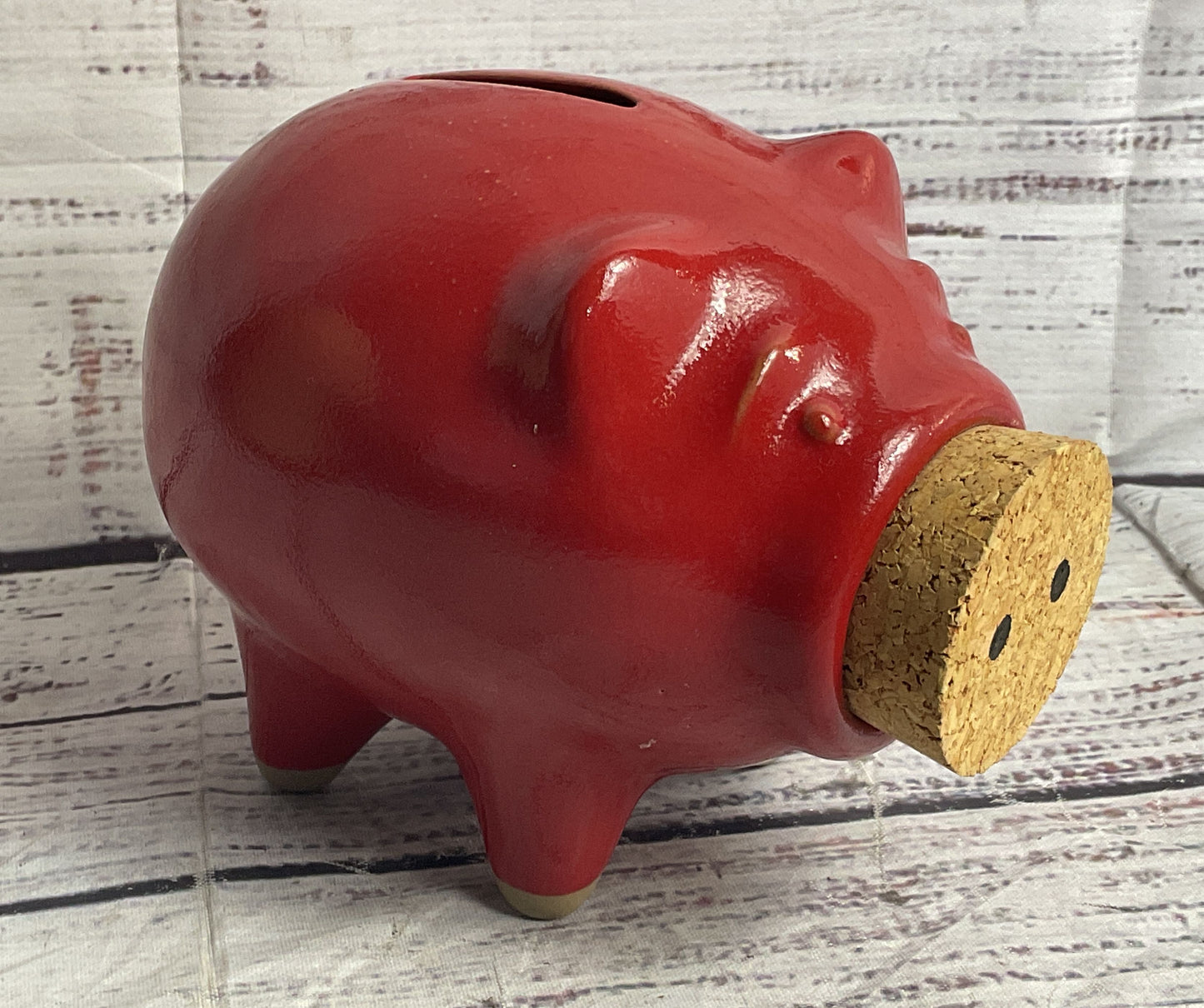Pike Place Market Small Piggy Bank Red