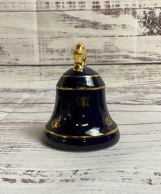 Vintage Limoges Castel France Navy Porcelain 'The Proposal' Bell