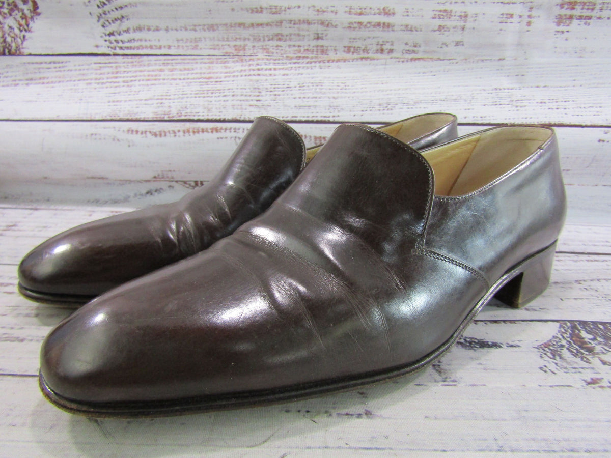 Vintage Mauri Men's Brown Leather Loafers Size 7.5 Made in Italy