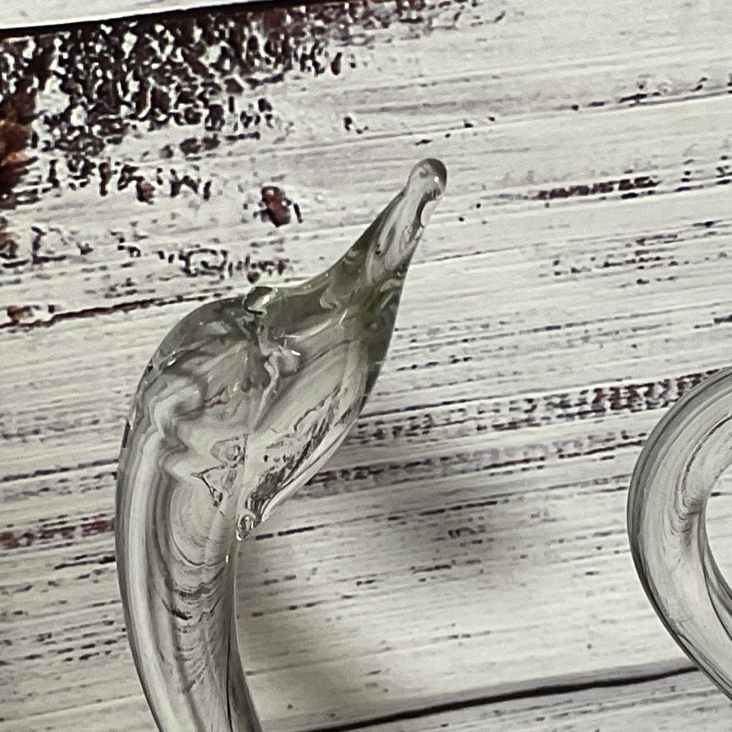 VTG. Murano?? Swan Glass Figurines- 7.5" & 9.25"