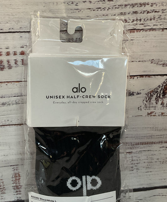 ALO Half Crew Throwback Socks Black L