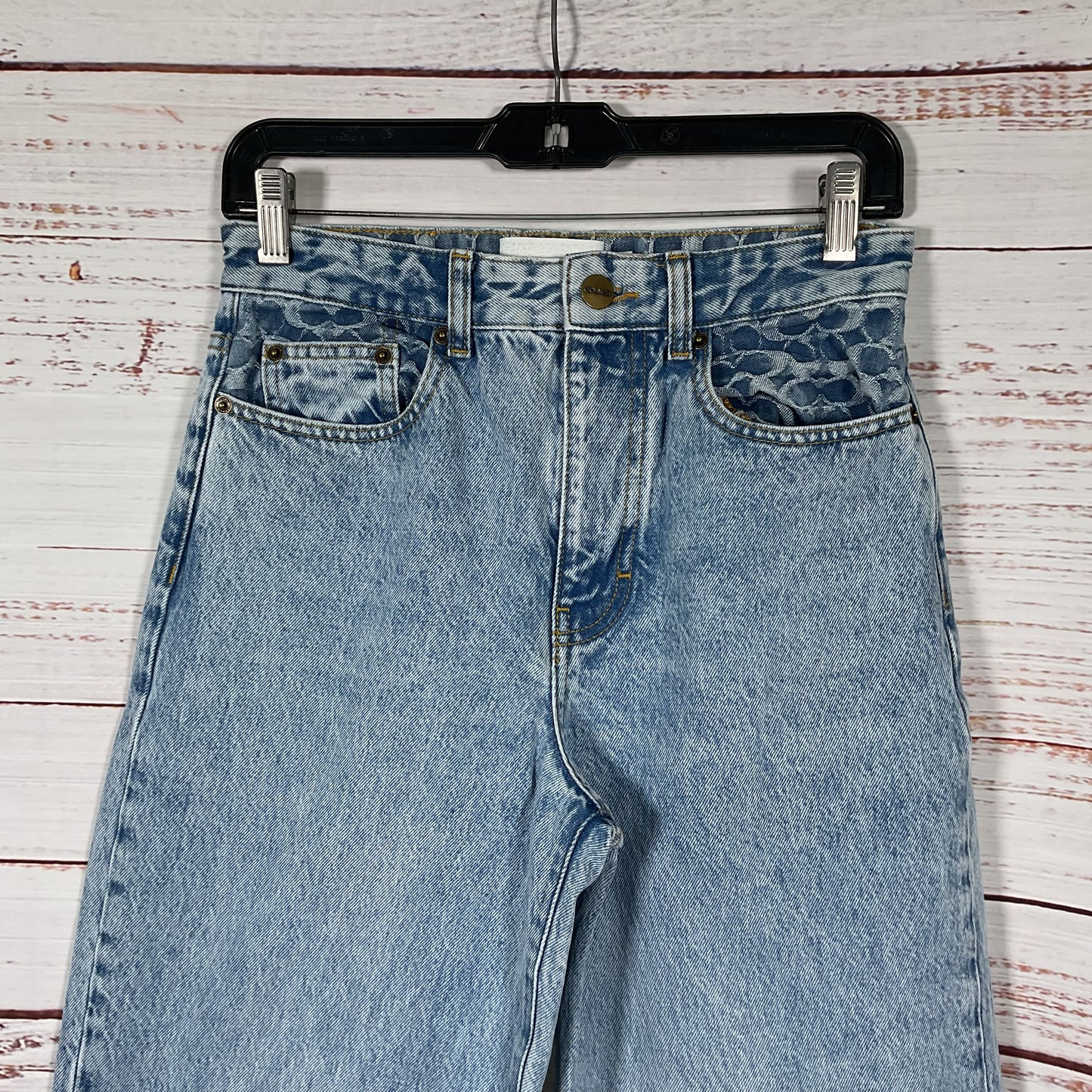 Coach High-Rise monogram C Blue Jeans Pants - Size 25