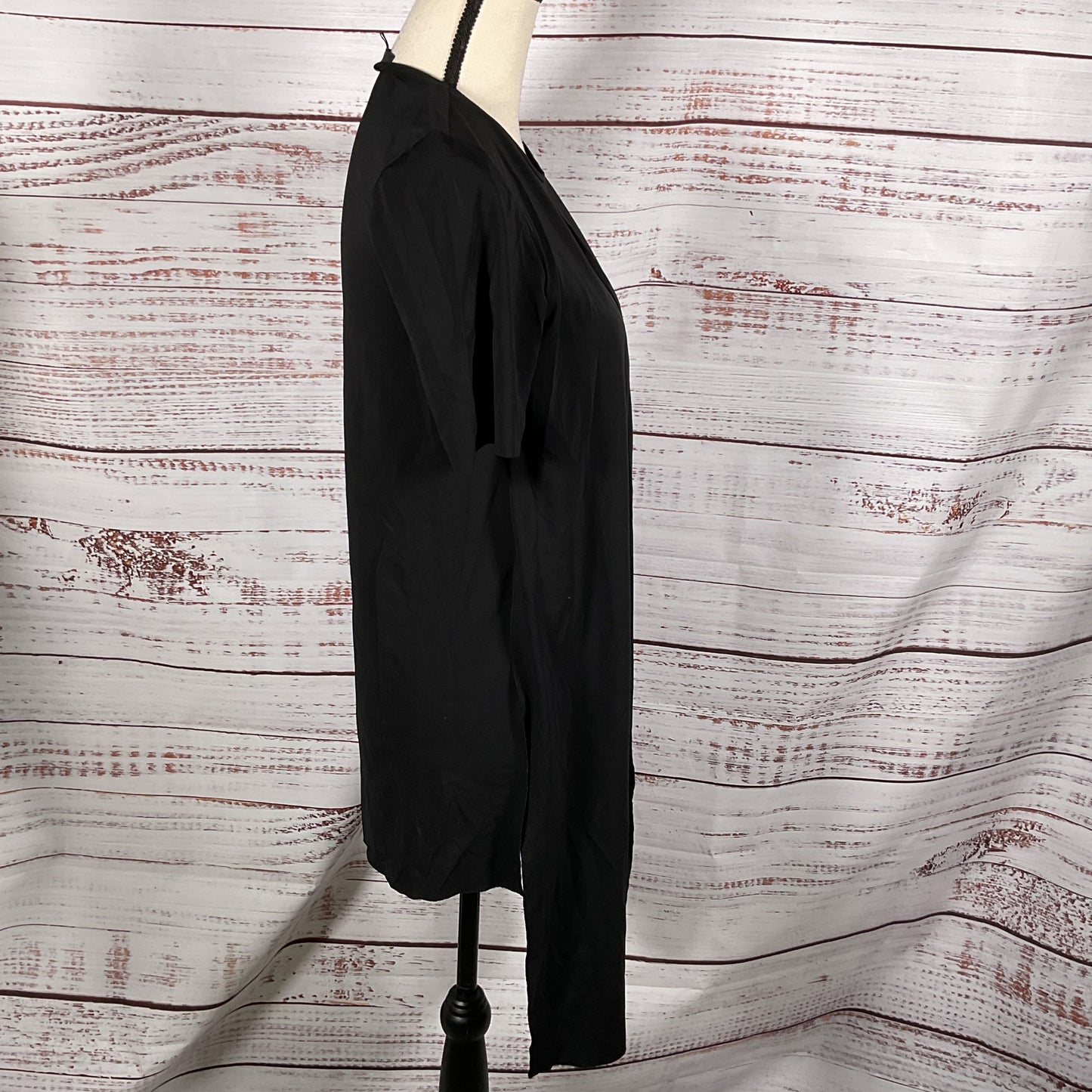 COS Women's Black Front Panels Tunic Blouse- SZ XS