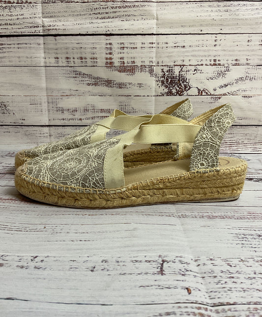 Toni Pons Espadrilles Cream Lace Slingback Casual Shoe Women 39