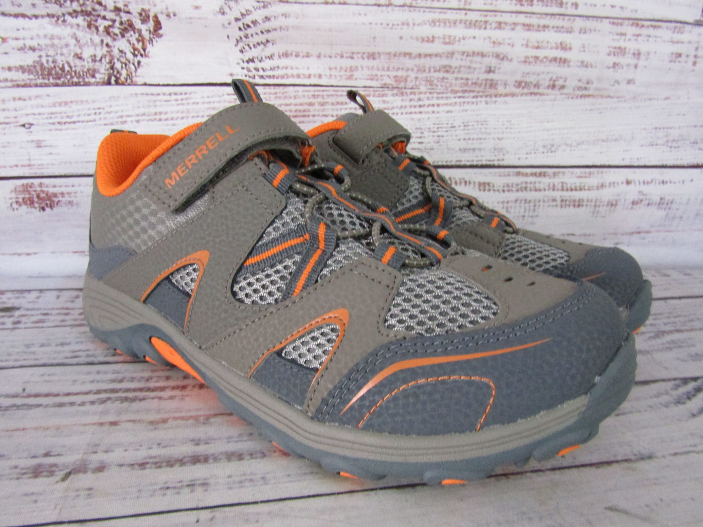 Merrell Trail Chaser Boy's Gunsmoke Gray Hiking Shoes Size 5