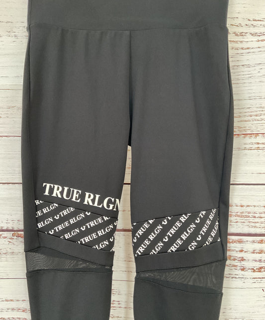 True Religion Women's Black Signature Monogram Leggings Size S