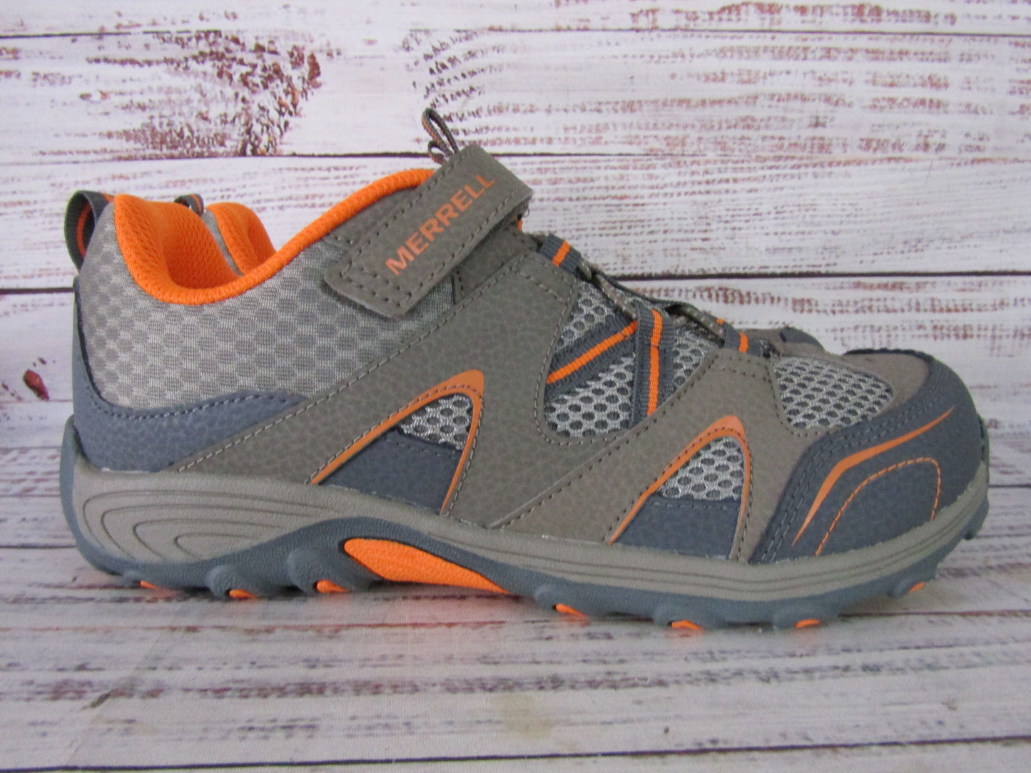 Merrell Trail Chaser Boy's Gunsmoke Gray Hiking Shoes Size 5