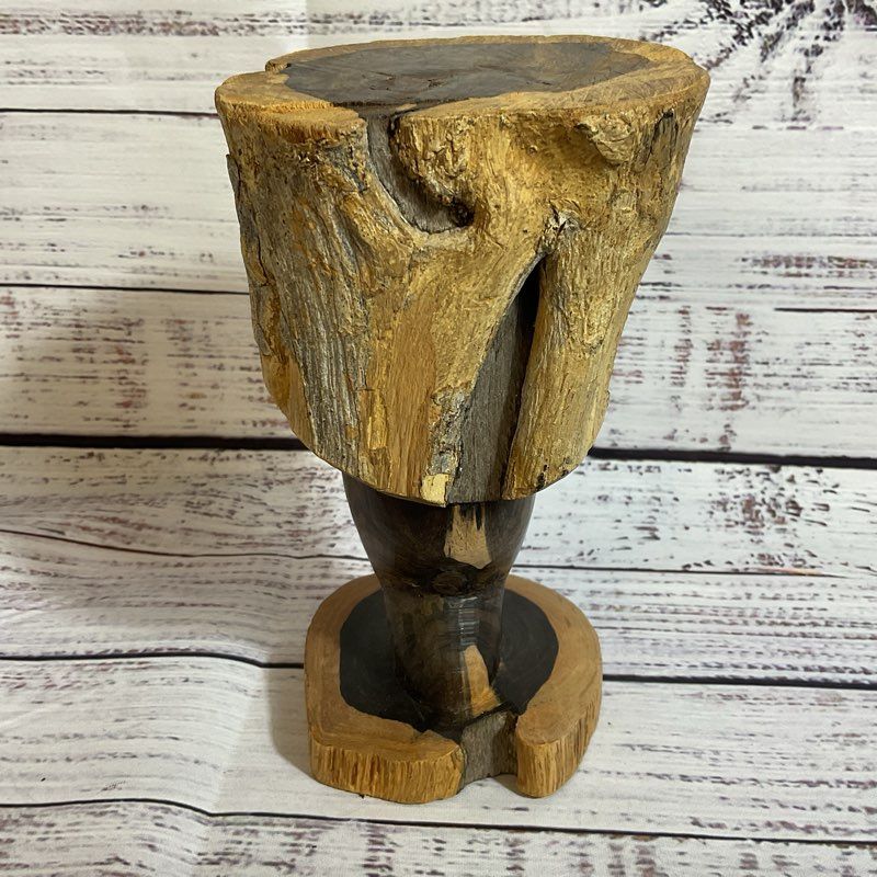 VTG. Hand Carved Ebony Wood Makonde Maasai African Woman Tanzania Sculpture