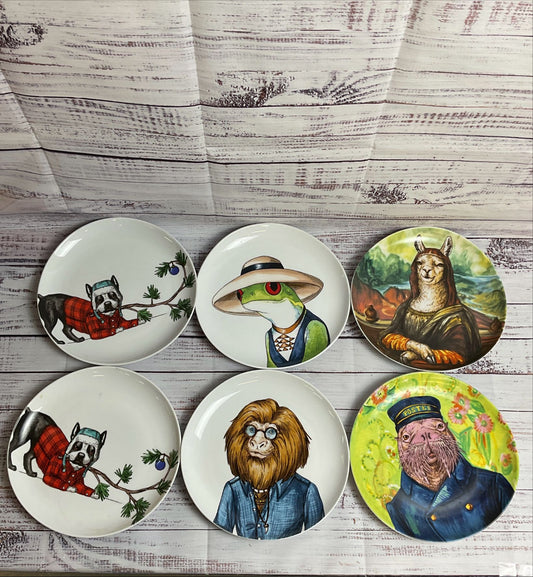 Cute Rachel Leozlowski Set Of 6 Misc. Decorative Collector's Plates