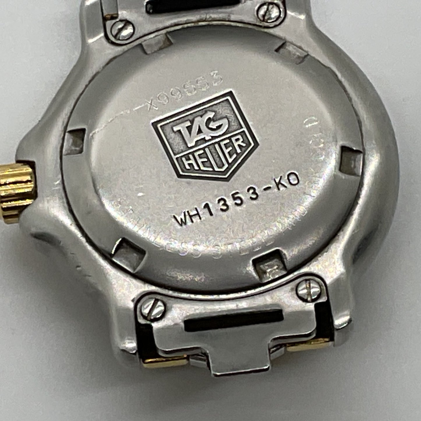 VTG. 90's TAG HEUER 6000 Series 2 Tone 18k Gold And Steel WH1353-K0 Womens Watch