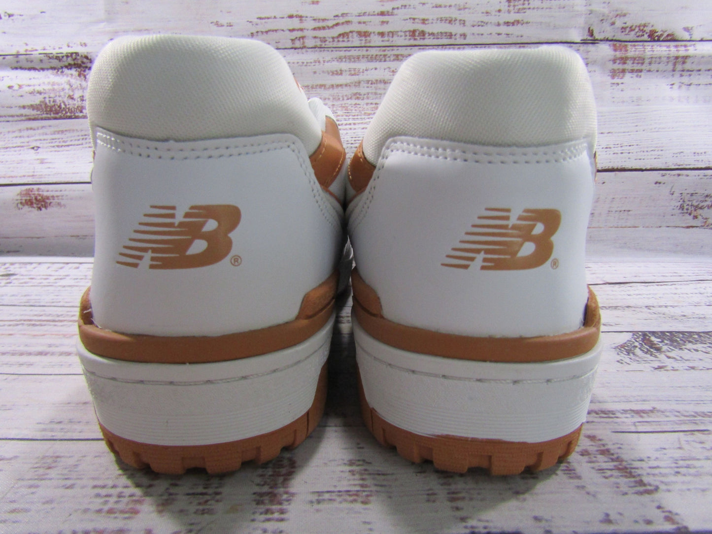 New Balance 550 Men's Burnt Orange White Leather Sneakers Size 13 BB550LSC