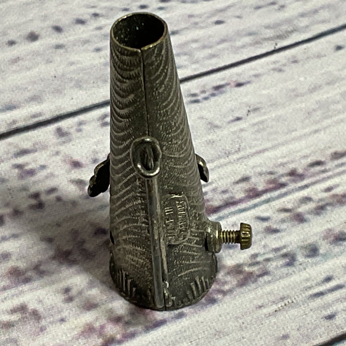 VTG./ANTIQUE W. Germany Silver Tone Cone Adorn with Acorn 1.75" Brooch