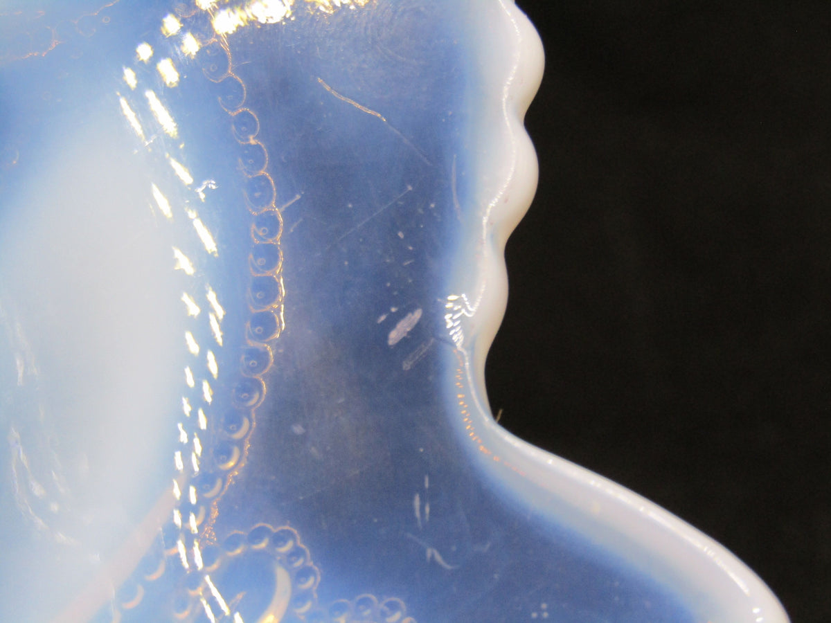 Vintage Dugan Ornate Opalescent Glass Bowl