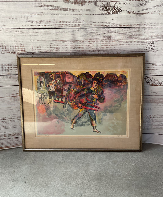 "The Artist" SIGNED Walter Spitzer Framed Painting