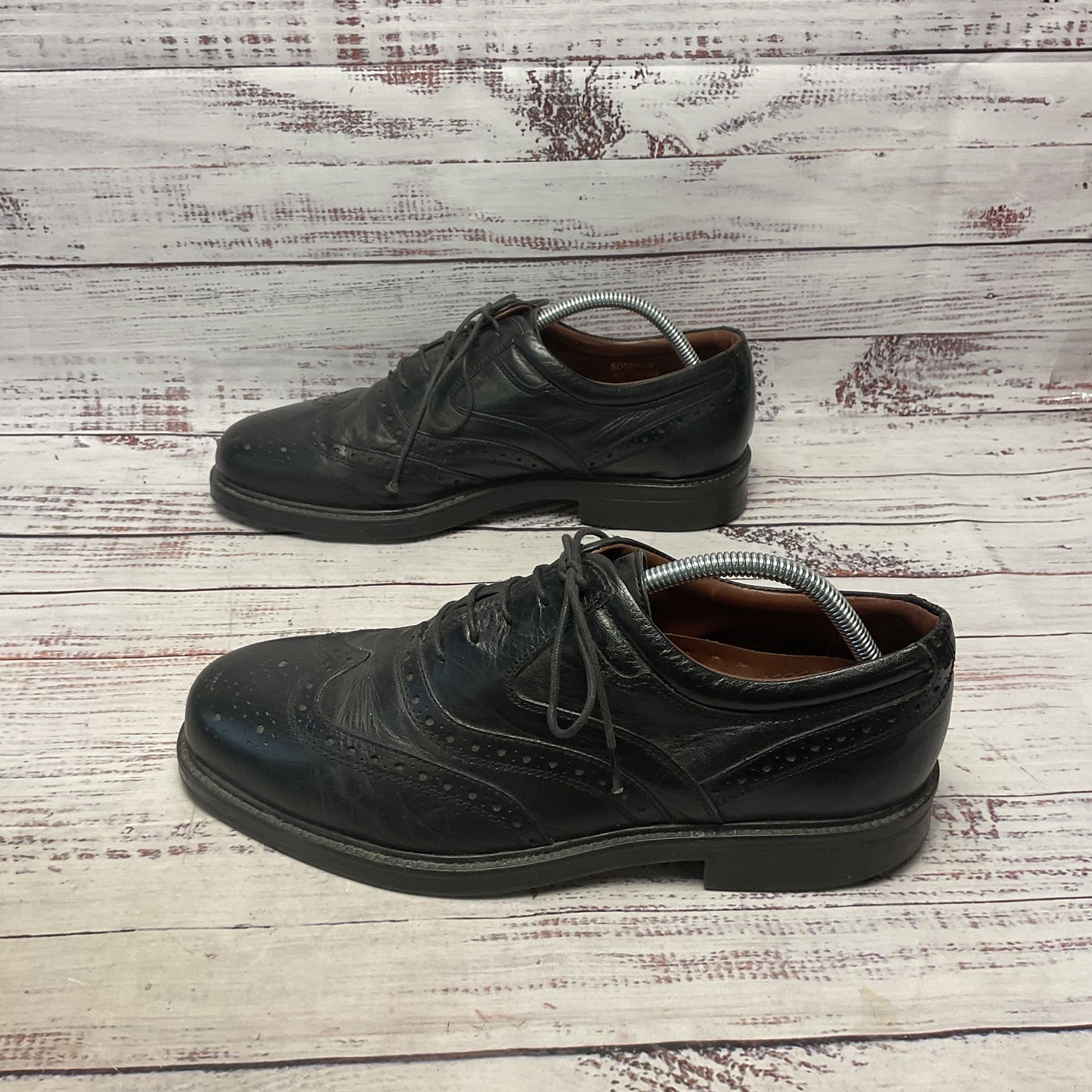 J. Terry & Sons Black Leather Oxford Brogue Dress Shoe Men Size 9