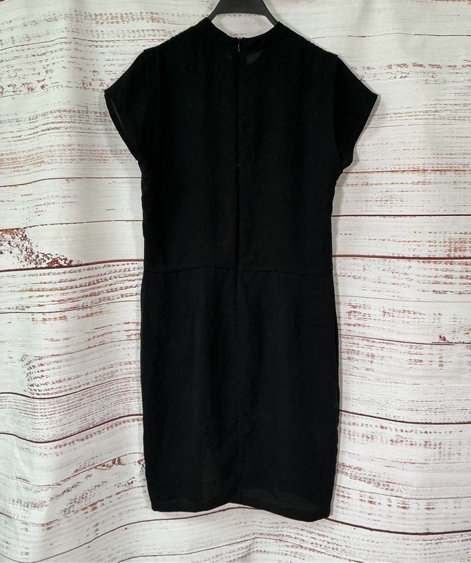 Women's Cotelac Black Dress with V Neck Design Size 1/S Retail $200