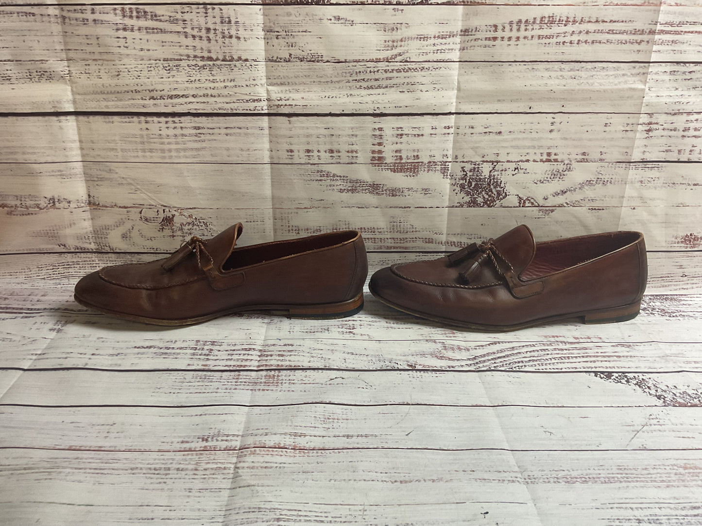 Magnanni for Neiman Marcus Brown Tassles Loafer Dress Shoe Men 10