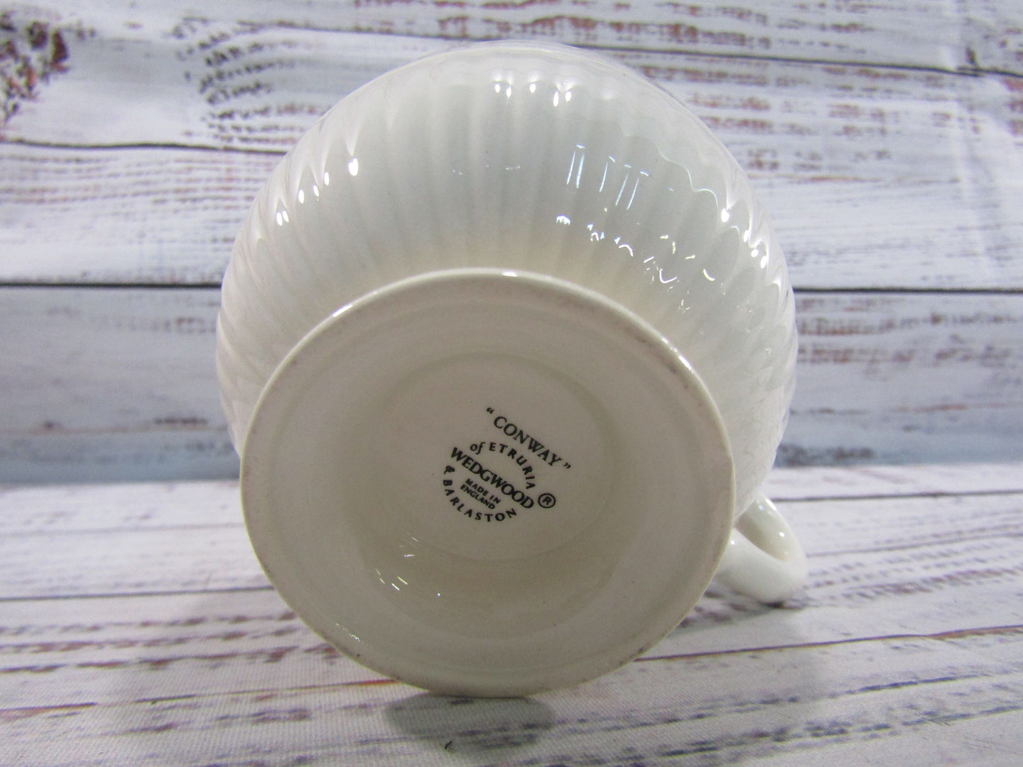 Wedgwood Conway 3 Teacups & 1 Creamer Made in England