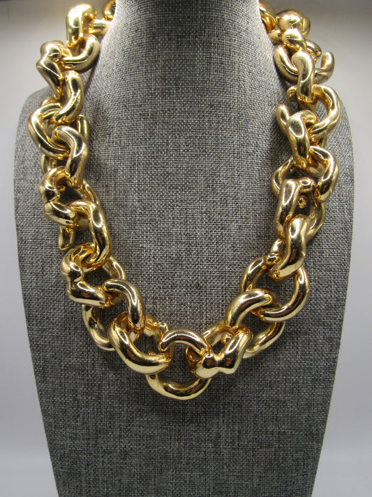 J. Crew Chunky Gold Plated Chain Link Necklace