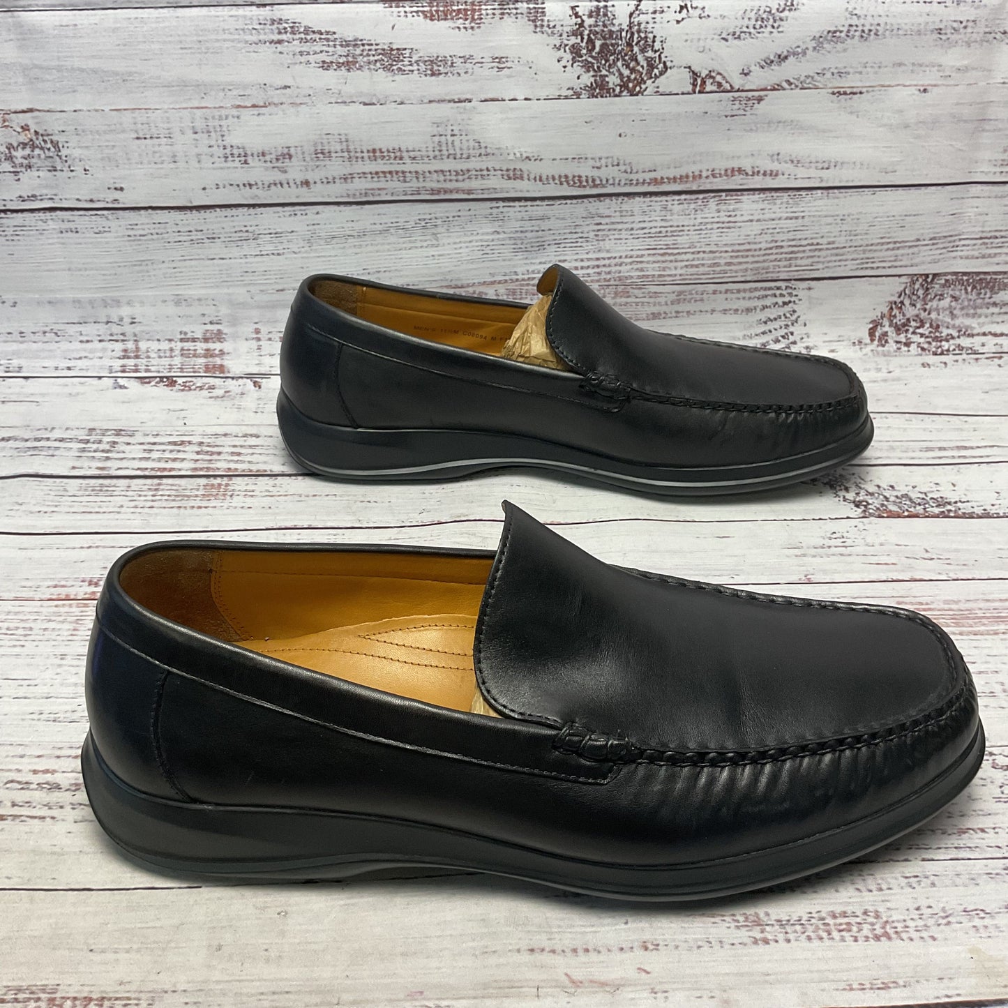 Cole Haan Air Dempsey Venetian Black Leather Loafer Dress Shoe Men 11.5 1/3