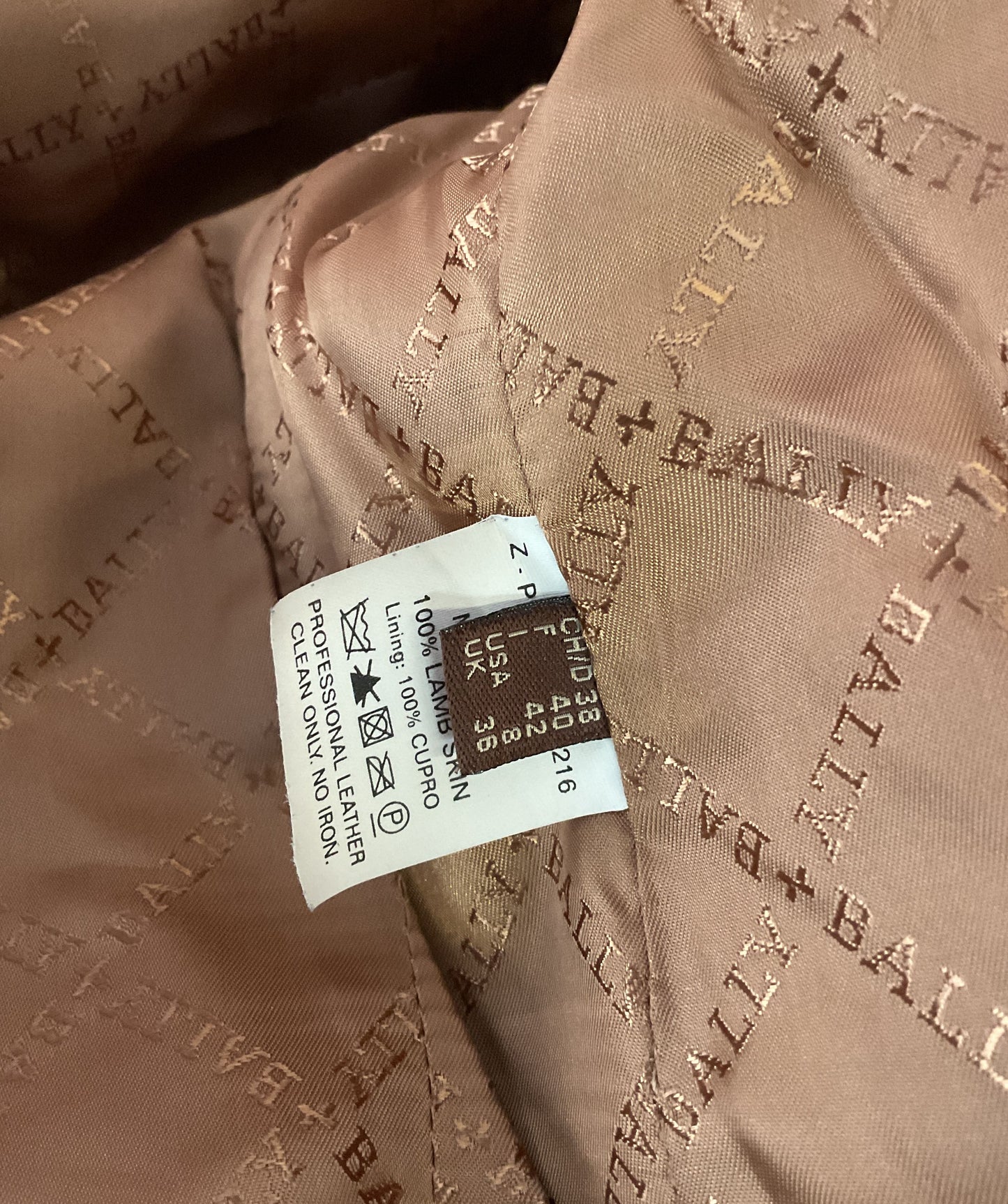 Bally Lambskin Leather Moto Jacket Brown 8