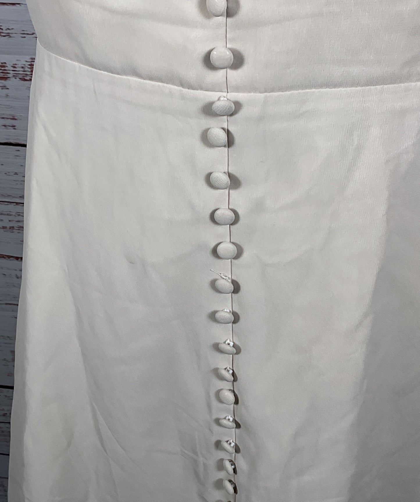 Azazie Button Detail Halter Top Dress Natural A8