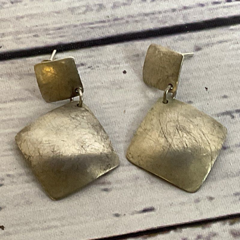 Signed VTG. TAXCO Sterling Silver 1.5" Dangle Earrings- 7.41g