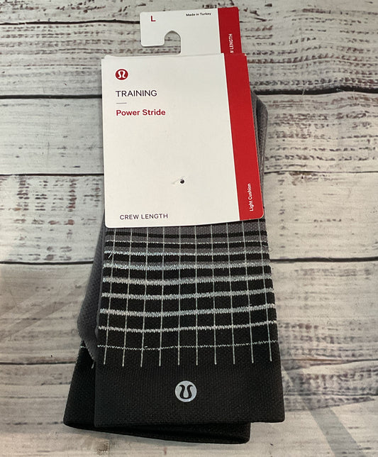 Lululemon Power Stride Training Crew Length Socks Black L