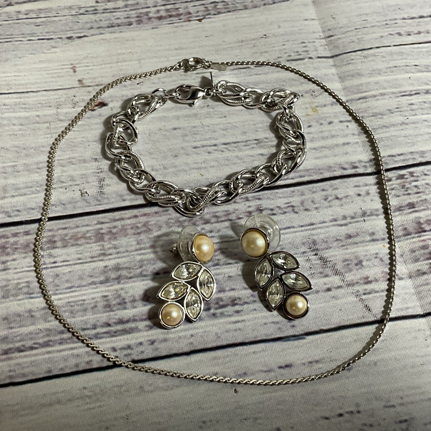 Lot of MONET Chain Necklace, Earrings, Bracelet