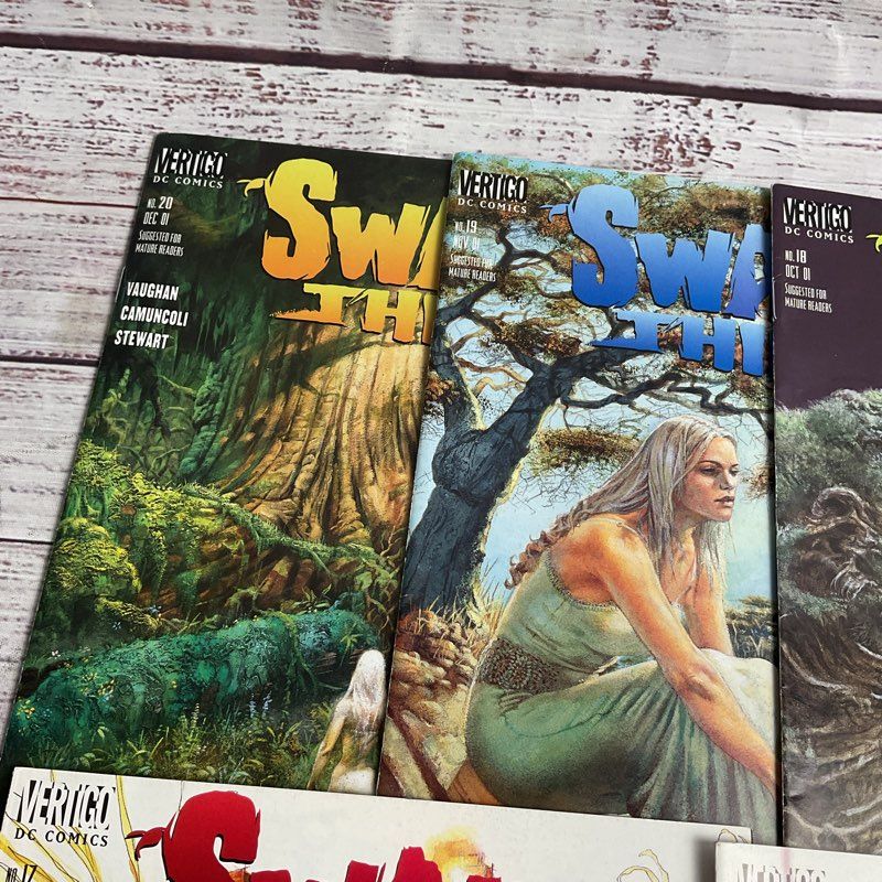 Vintage 5 Pc. Swamp Thing Dc Vertigo Comic Lot 2001