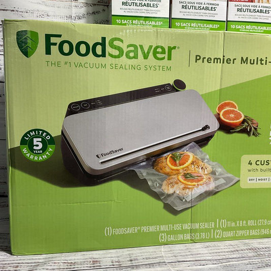 New Sealed Foodsaver Premier Multi Use Vacuum Sealing System Vs3130 + 79 Bags
