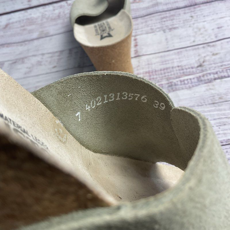 Mephisto Lisane Sage Green Suede Wedge Platform Sandal Women's Size 9
