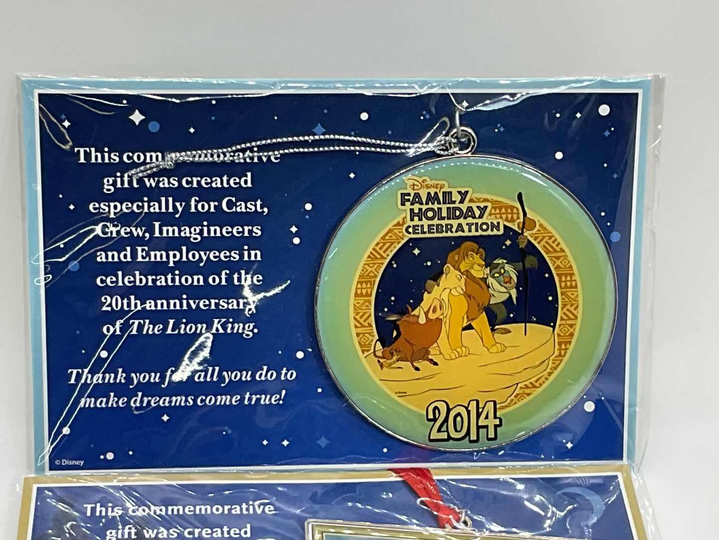 NEW 2014 & 2015 DISNEY Family Holiday Celebration Ornaments- Set of 3
