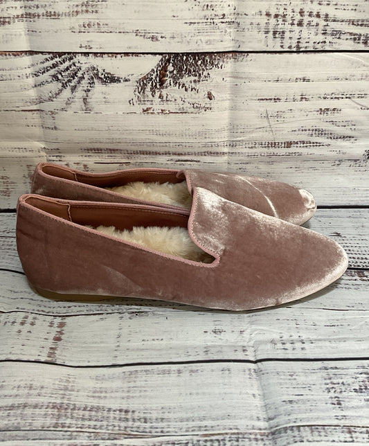 Birdies Velvet The Starling Fuzzy Insert Loafers Dusty Rose 7.5