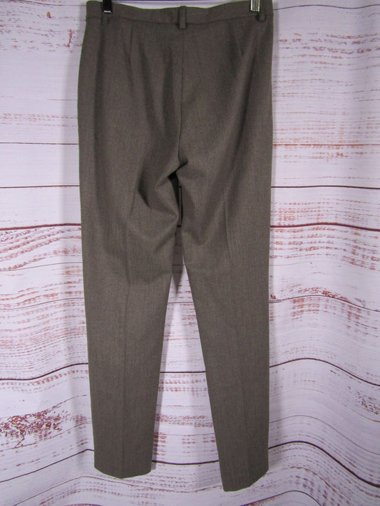 Theory Women's Green Wool Blend Trouser Pants Size 4