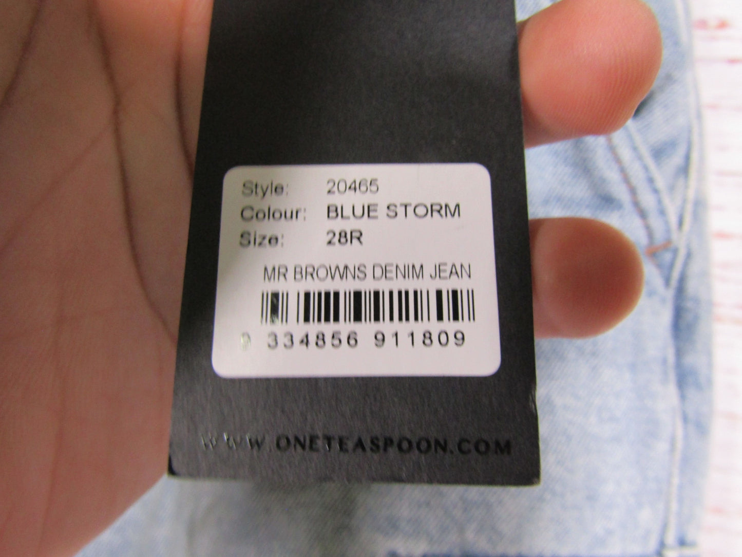 One Teaspoon Mr Browns Men's Blue Storm Distressed Jeans Size 28