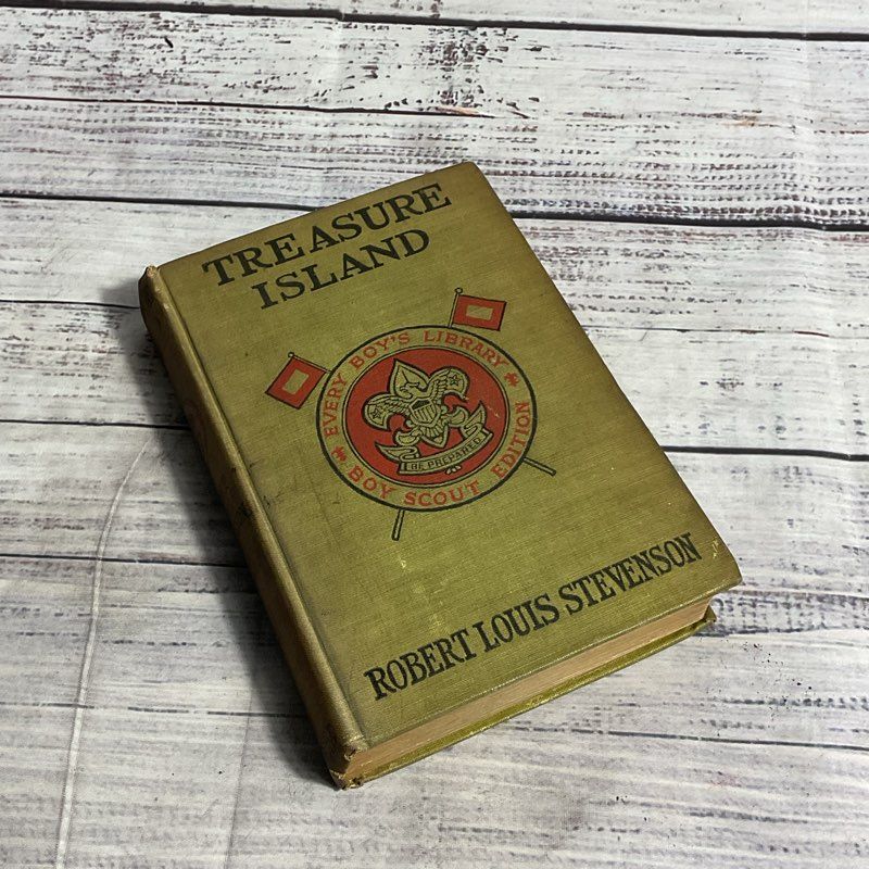 ANTIQUE Treasure Island By Robert Louis Stevenson Boy Scout Edition Hardcover