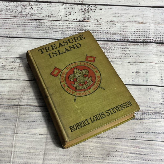 ANTIQUE Treasure Island By Robert Louis Stevenson Boy Scout Edition Hardcover