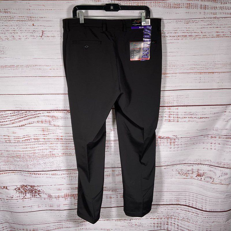 NWT Greg Norman Performance Pants Black Stretch Fit Golf Trouser Pants 36x30