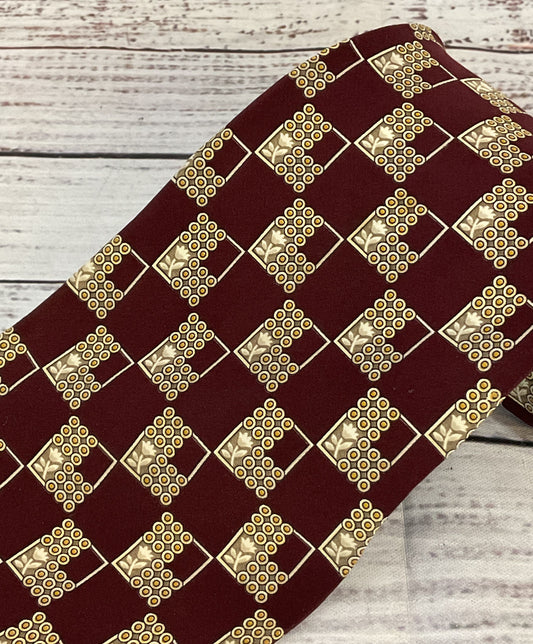 Valentino Square Pattern Tie Multicolor OS