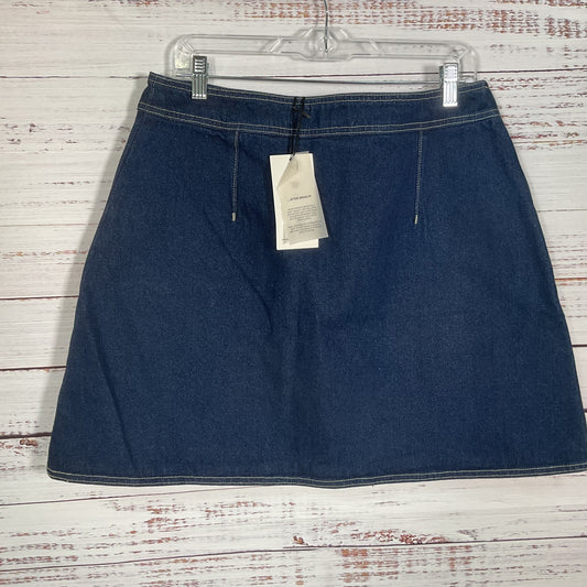 The Annuel Hudson Denim Gold Button Up Skirt - Size 14 New W/ Tags