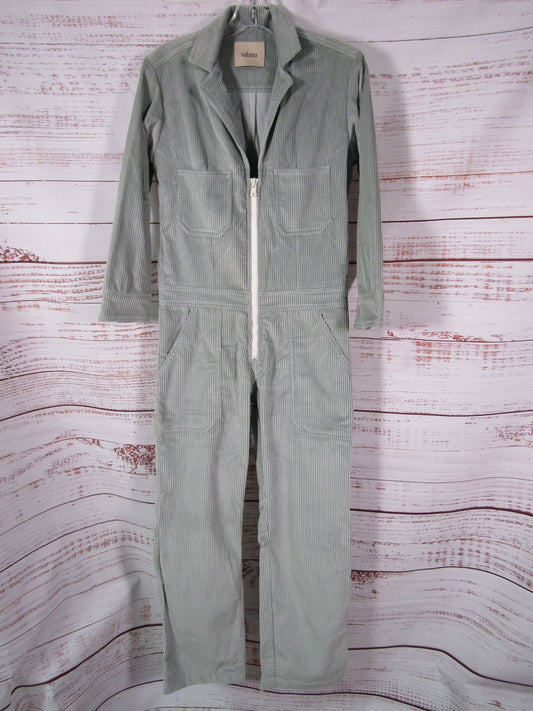 Sabina Heli Women's Gray Corduroy Jumpsuit Size S