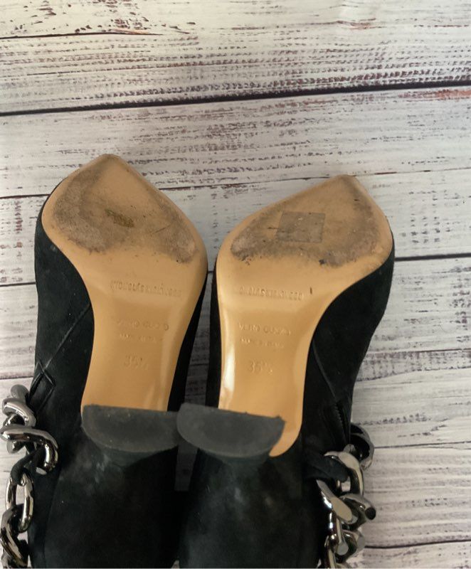 Women's Nicholas Kirkwood Black Lea Bootie with chains Size 5 Retail $850