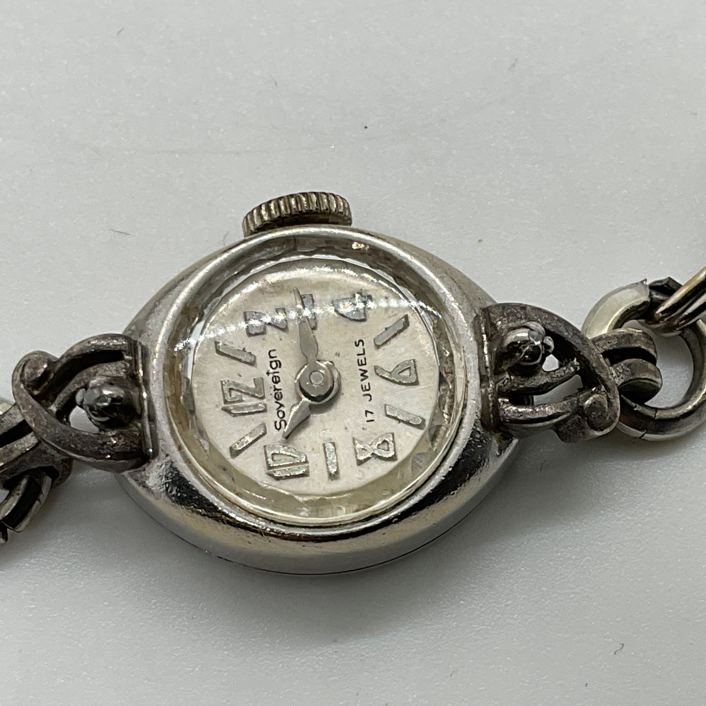 VTG. SOVEREIGN 10K RGP with Kestenmade Cameo Band Watch- WORKS GREAT!!!!