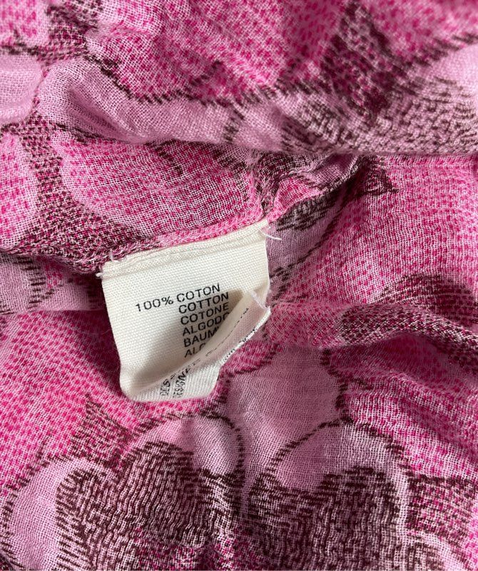 Antik Batik Tereza Printed Cotton Gauze Blouse Shirt Pink 36/XS